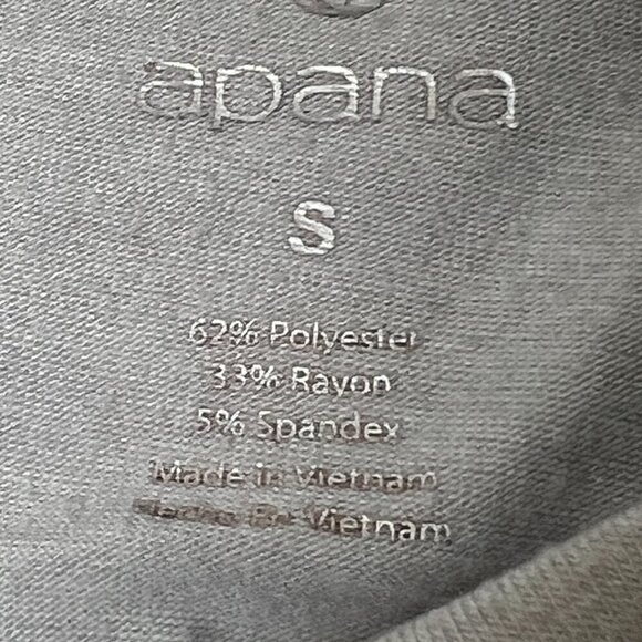 APANA long sleeve top Small Open Split Twist Back Ice Gray Size S - Picture 6 of 7